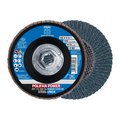 Pferd 4-1/2" x 5/8-11 Thd. POLIFAN® Flap Disc - Z SG POWER STEELOX, Zirconia, 60 Grit, Flat 62278